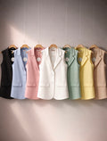Tailored Sleeveless Blazer Vest