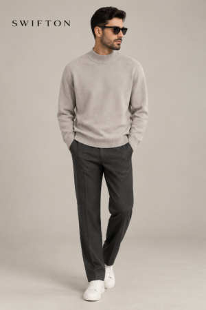 SWIFTON Mock Neck Sweater