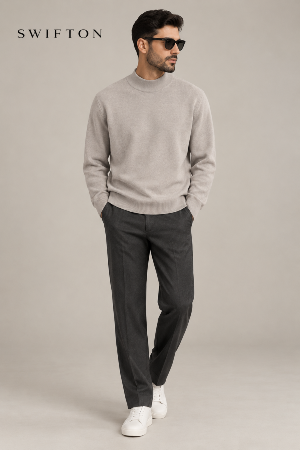 SWIFTON Mock Neck Sweater